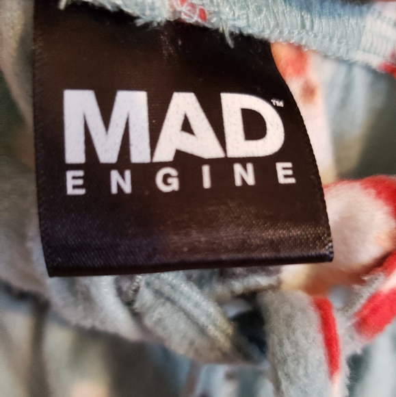 Mad Engine Super Soft Santa Lounge Christmas Pants Teal Red Gift X-Mas NWOT W-M - Picture 9 of 9